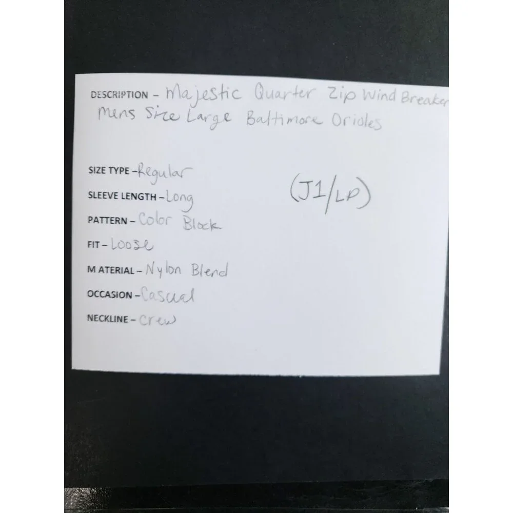 Baltimore Orioles Men's Size Large Quarter Zip Wind Breaker - Picture 7 of 8